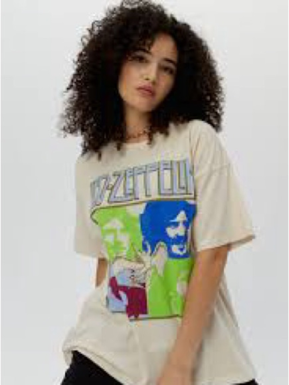 Daydreamer Led Zeppelin "Four Square" Graphic T-Shirt Size Large Oversized